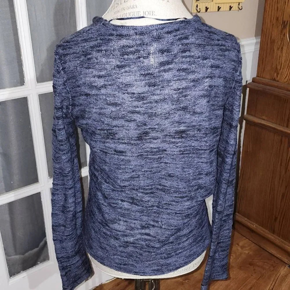 Free‎ People Womens Gotham Navy Blue Faux Wrap Sweater Small - Picture 2 of 5